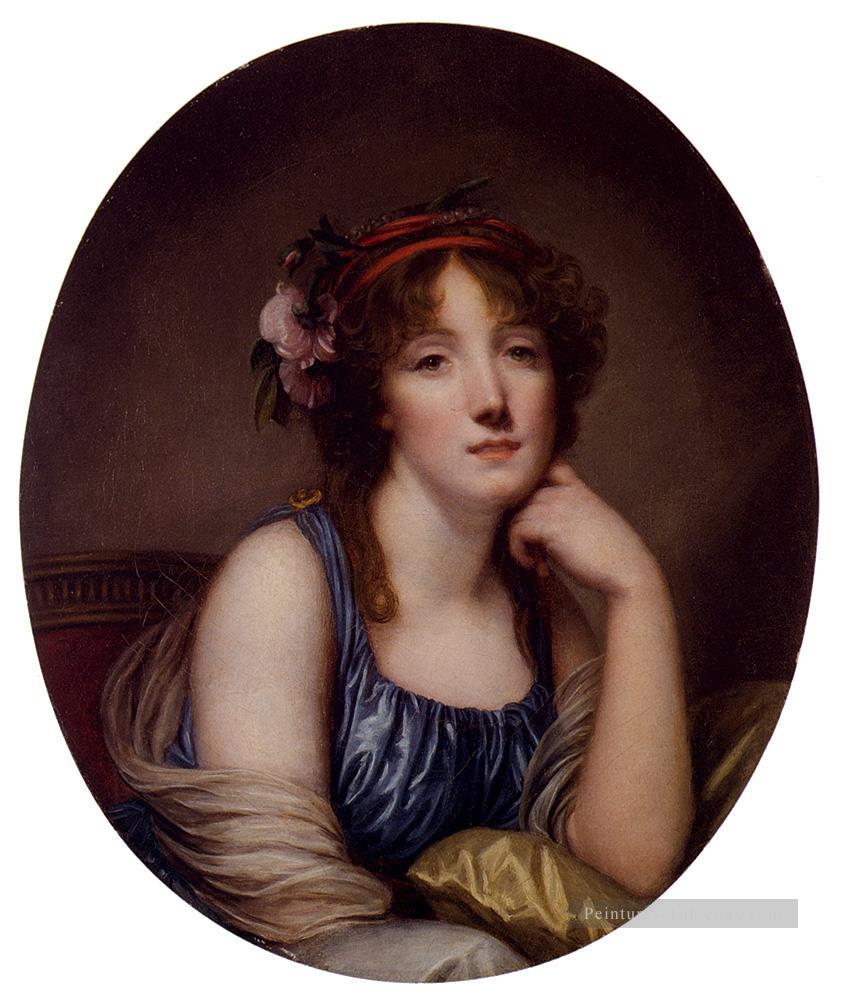 Portrait d’une jeune femme dite à l’artiste Figure de la fille Jean Baptiste Greuze Peintures à l'huile